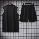 23-24 Man Utd Classic Black Tank top and shorts suit