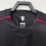 2007-2008 Man Utd Away Black Retro Soccer Jersey