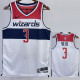 22-23 Wizards BEAL #3 White Top Quality Hot Pressing NBA Jersey