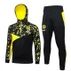 23-24 Dortmund Black Hoodie Jacket Tracksuit #F542