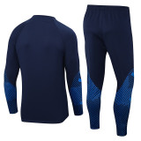 2023 NK Royal Blue Half Pull Tracksuit #2330 (半拉链)