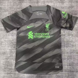 23-24 LIV Black Grey GoalKeeper Soccer Jersey (萤光绿标)