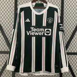 23-24 Man Utd Away Long Sleeve Soccer Jersey (长袖)