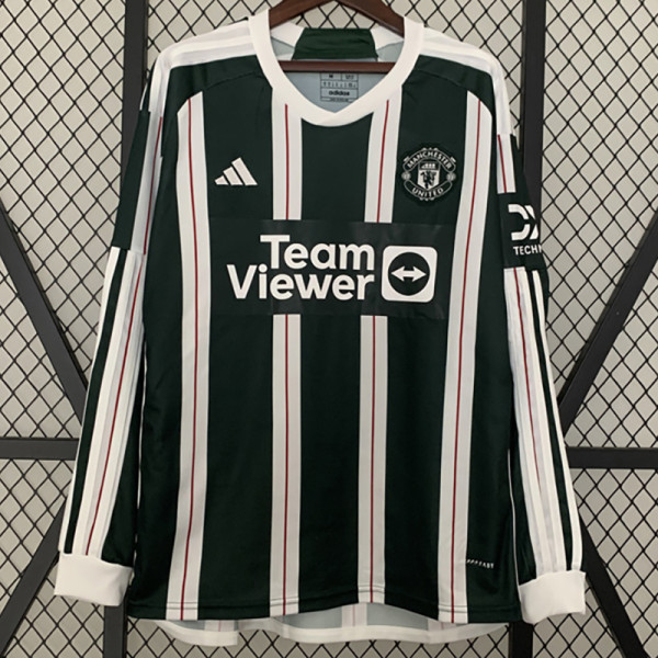 23-24 Man Utd Away Long Sleeve Soccer Jersey (长袖)