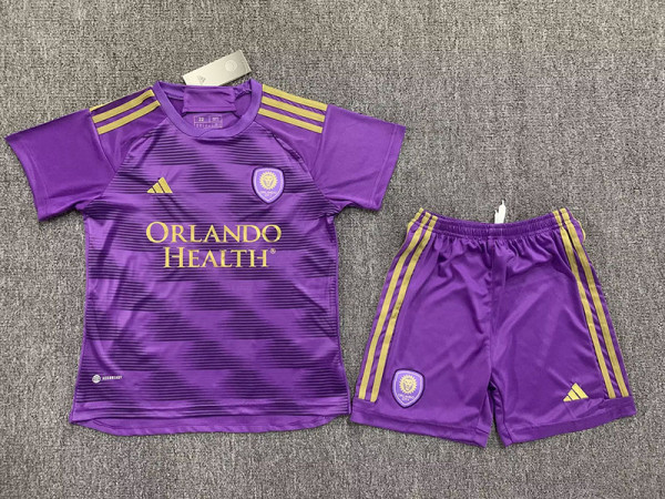23-24 Orlando City Home Kids Soccer Jersey