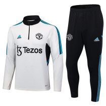23-24 Man Utd White Half Pull Tracksuit (半拉链)