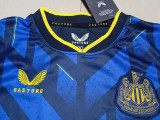 23-24 Newcastle Third Kids Soccer Jersey 带袖广告