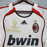 2006-2007 ACM Away White Long Sleeve Retro Soccer Jersey (长袖)(带决赛小字)