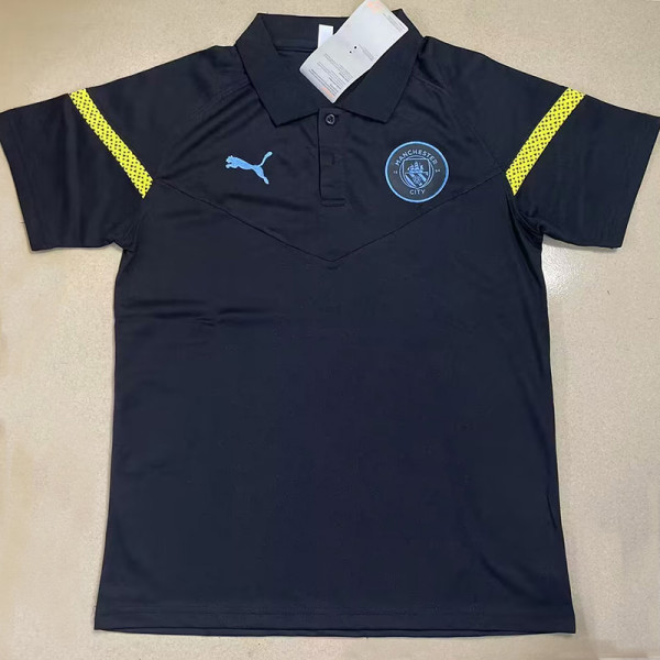 23-24 Man City Black Polo Short Sleeve