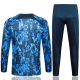 23-24 CHE Fancy Blue Half Pull Tracksuit #B737(半拉链)