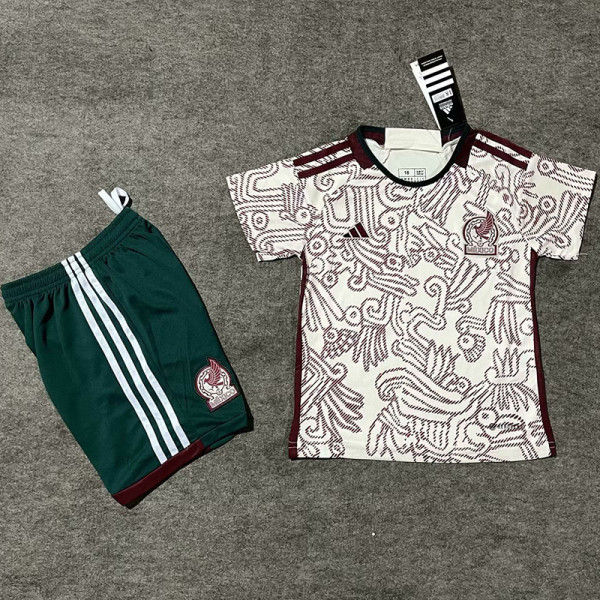 22-23 Mexico Away World Cup Kids Soccer Jersey