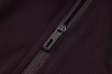 23-24 Germany Dark Brown Kids Half Pull Tracksuit #E687 (童装) (半拉链)
