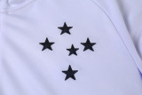 23-24 Cruzeiro White Half Pull Tracksuit (半拉链)