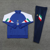 23-24 Italy Blue Half Pull Tracksuit (半拉链)