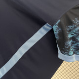 2015-2016 Man City Away Royal Blue Retro Soccer Jersey