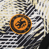 23-24 CHE White Black Yellow Tank top and shorts suit