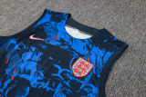 23-24 England Fancy Blue Tank top and shorts suit #D972