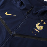23-24 France Royal Blue Hoodie Jacket Tracksuit #02