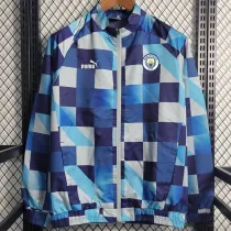 23-24 Man City Blue Windbreaker (格子）