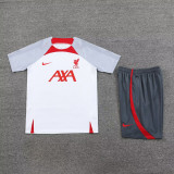 23-24 LIV White Training Short Suit (灰袖)