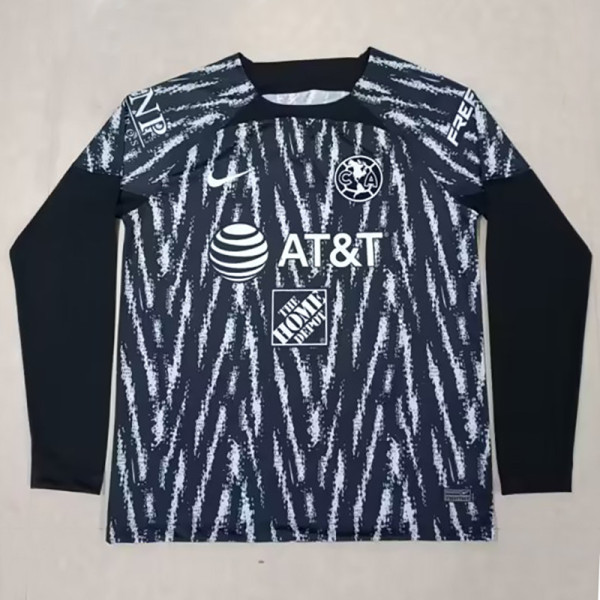 2023 Club America Black GoalKeeper Long Sleeve Soccer Jersey(长袖)