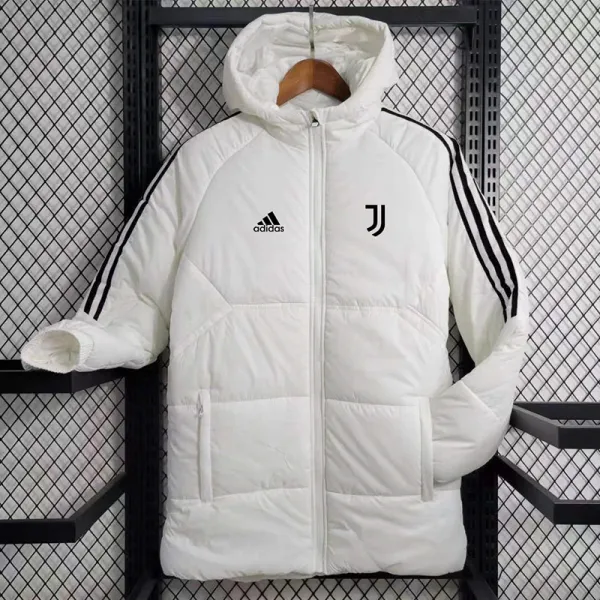 23-24 JUV White Hooded Cotton Coat Black Edge (黑色边) 棉衣