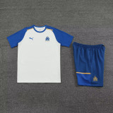 23-24 Marseille White Training Short Suit (100%Cotton)纯棉