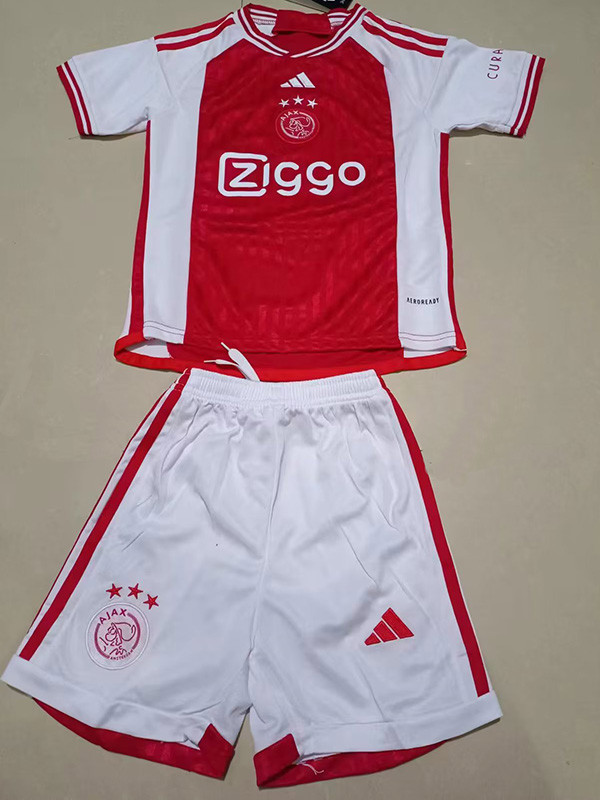 23-24 Ajax Home Kids Soccer Jersey