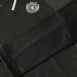 23-24 Sporting Lisbon Black Half Pull Tracksuit (半拉链)