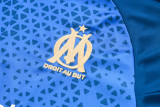 23-24 Marseille Blue Kids Half Pull Tracksuit #E697 (童装)(半拉链)
