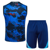 23-24 England Fancy Blue Tank top and shorts suit #D972
