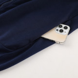 23-24 France Royal Blue Hoodie Jacket Tracksuit #02