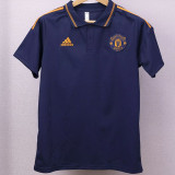 23-24 Man Utd Royal blue Polo Short Sleeve
