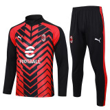 23-24 ACM Black-Red Half Pull Tracksuit #B713(半拉链)