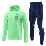 23-24 Brazil Fluorescent Green Hoodie Jacket Tracksuit