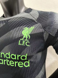 23-24 LIV Black Grey GoalKeeper Player Version Soccer Jersey