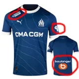 23-24 Marseille Away Player Version Soccer Jersey (Print all Sponsor)