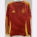 24-25 Spain Home Long Sleeve Soccer Jersey (长袖)