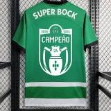 23-24 Sporting Lisbon Home Print 'Champion' Soccer Jersey