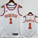 2017-2018 SUNS BOOKER #1 White Retro Top Quality Hot Pressing NBA Jersey
