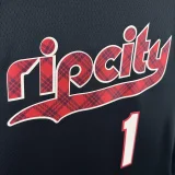 23-24 Trail Blazers SIMMONS #1 Black City Edition Top Quality Hot Pressing NBA Jersey