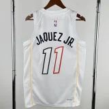 22-23 HEAT JAQUEZ JR. #11 White City Edition Top Quality Hot Pressing NBA Jersey