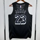 LAKERS JAMES #23 Black Top Quality Hot Pressing NBA Jersey (荣耀版)