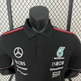 2024 F1 Mercedes Black Polo Racing Suit (有领)