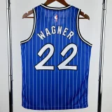 2018-2019 Magic WAGNER #22 Blue Retro Top Quality Hot Pressing NBA Jersey (条纹)