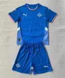 24-25 Iceland Home Kids Soccer Jersey