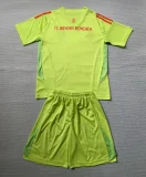 24-25 Bayern Fluorescent Yellow GoalKeeper Kids Soccer Jersey