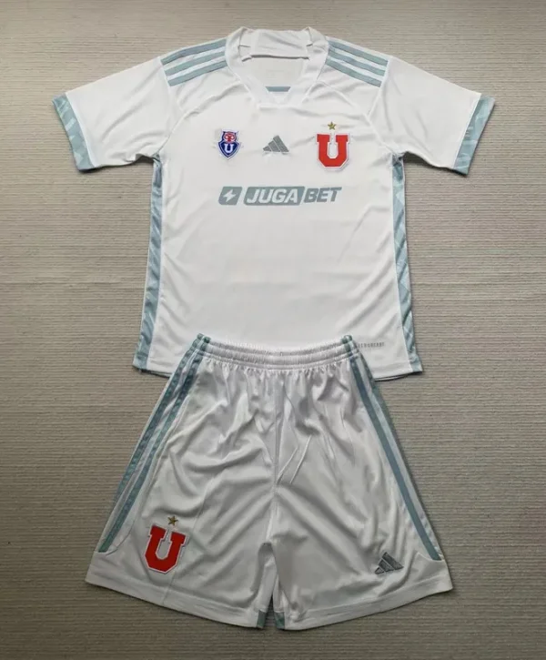 24-25 Universidad De Chile Away Kids Soccer Jersey 浅蓝边