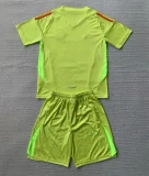 24-25 Italy Fluorescent Yellow GoalKeeper Kids Soccer Jersey