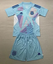 24-25 Germany Blue GoalKeeper Kids Soccer Jersey